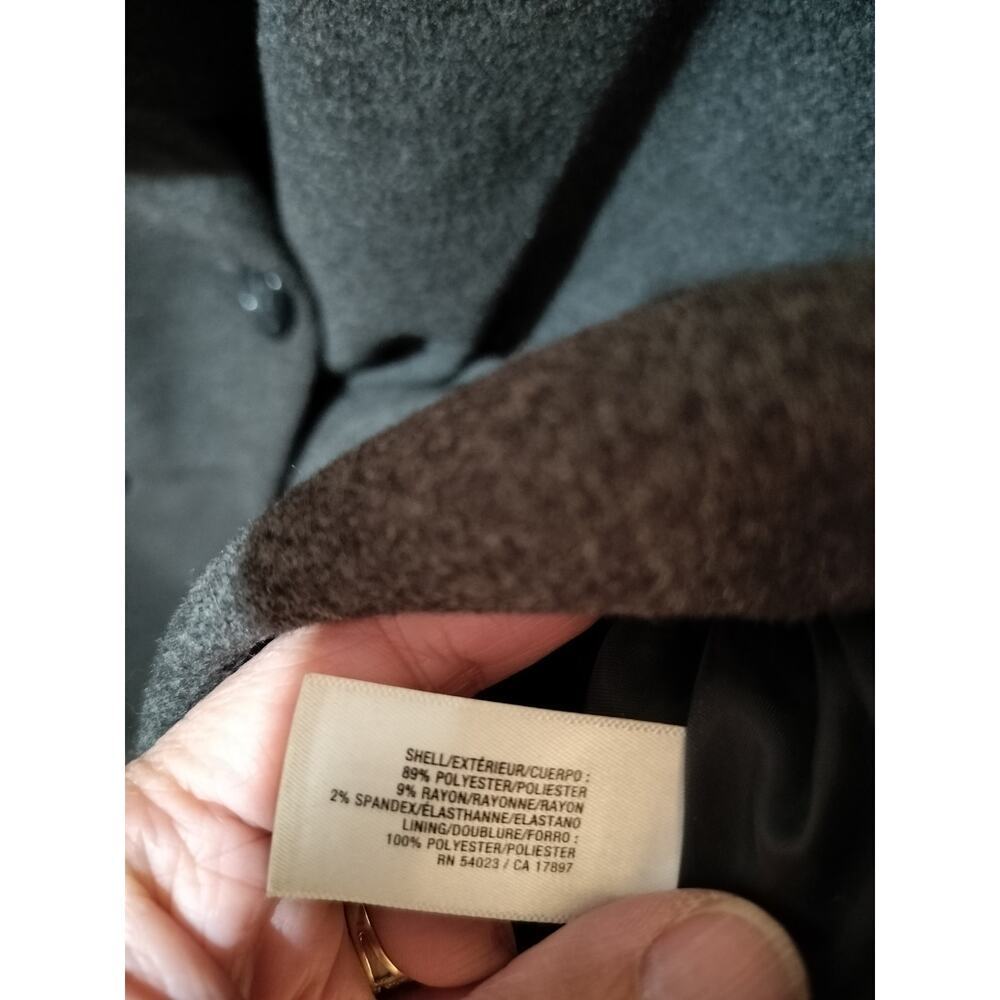 3523) Old Navy Women Charcoal Gray Cropped Peacoat Jacket Size Large - Picture 10 of 10